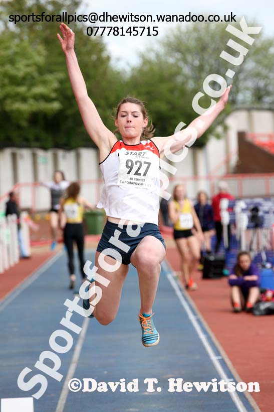 Senior womens long jump, North Eastern Track and Field Champs, Gateshead Stadium. Photo: David T. Hewitson/Sports for All Pics